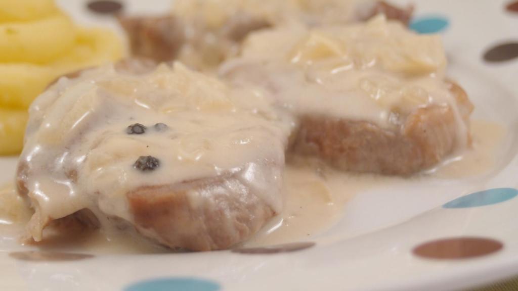 solomillos encebollados a la sidra