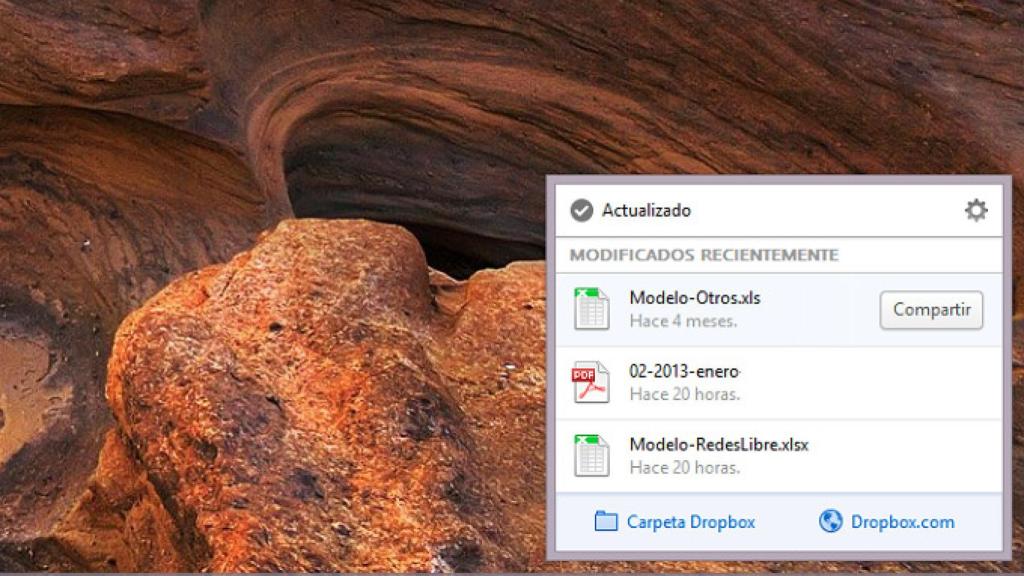 Dropbox se renueva con barra de notificaciones