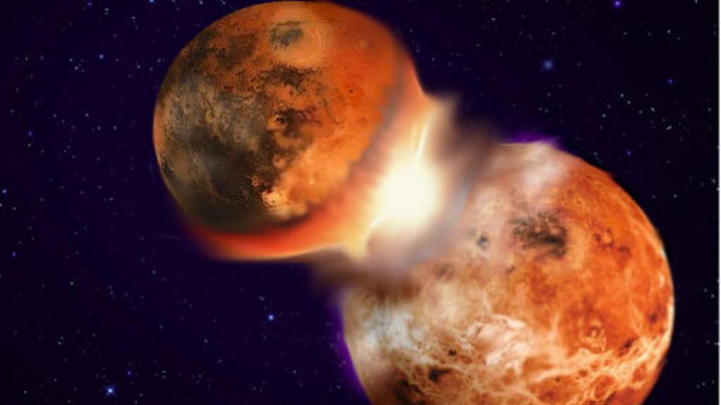 Image: El impacto gigante que dio lugar a la Luna