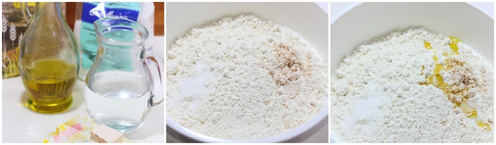 Masa de pizza sin amasar