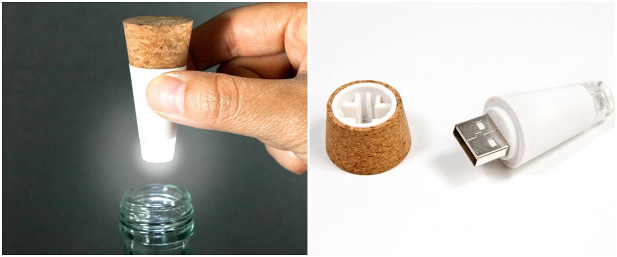 Tapones de corcho luminosos