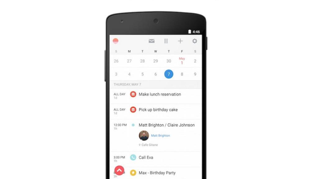 Wunderlist se integra en Sunrise Calendar