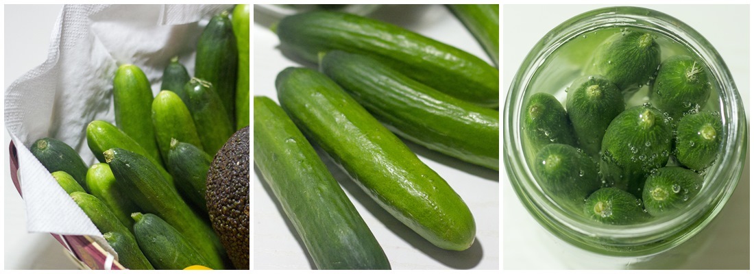 Pepinillos en vinagre caseros