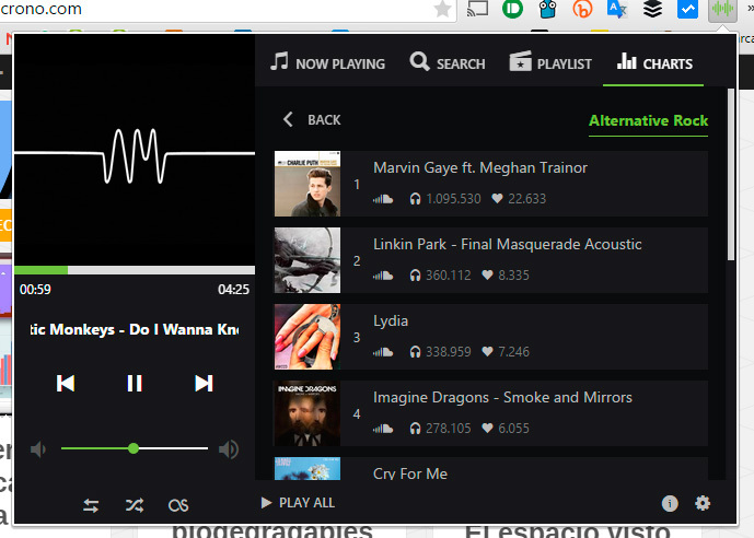 musica youtube chrome