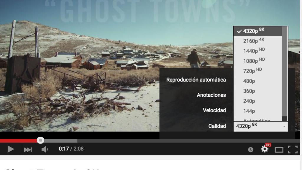 YouTube ya permite subir vídeos en 8K