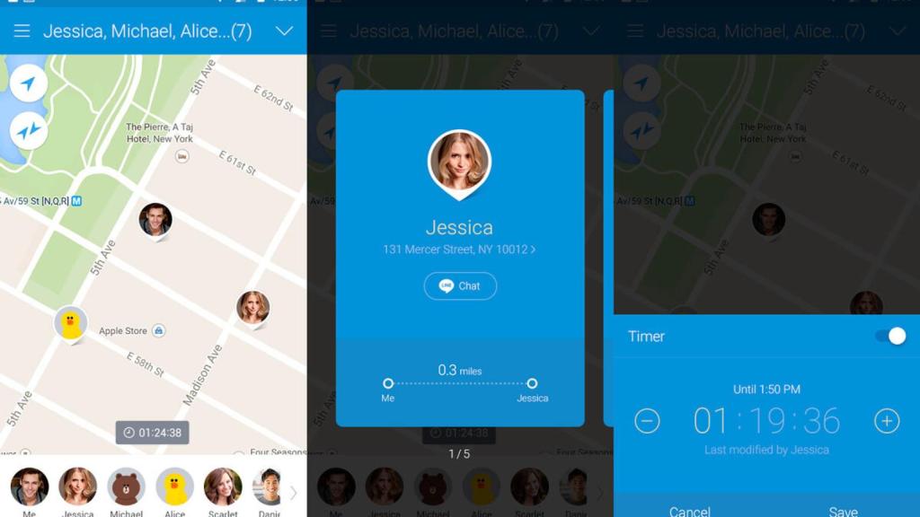 Line Here, comparte tu ubicación a tiempo real