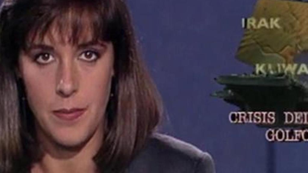 Ana Blanco en su estreno en los Telediarios de TVE