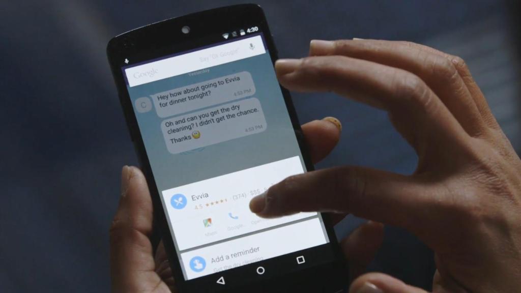 Google Search se actualiza con Google Now On Tap