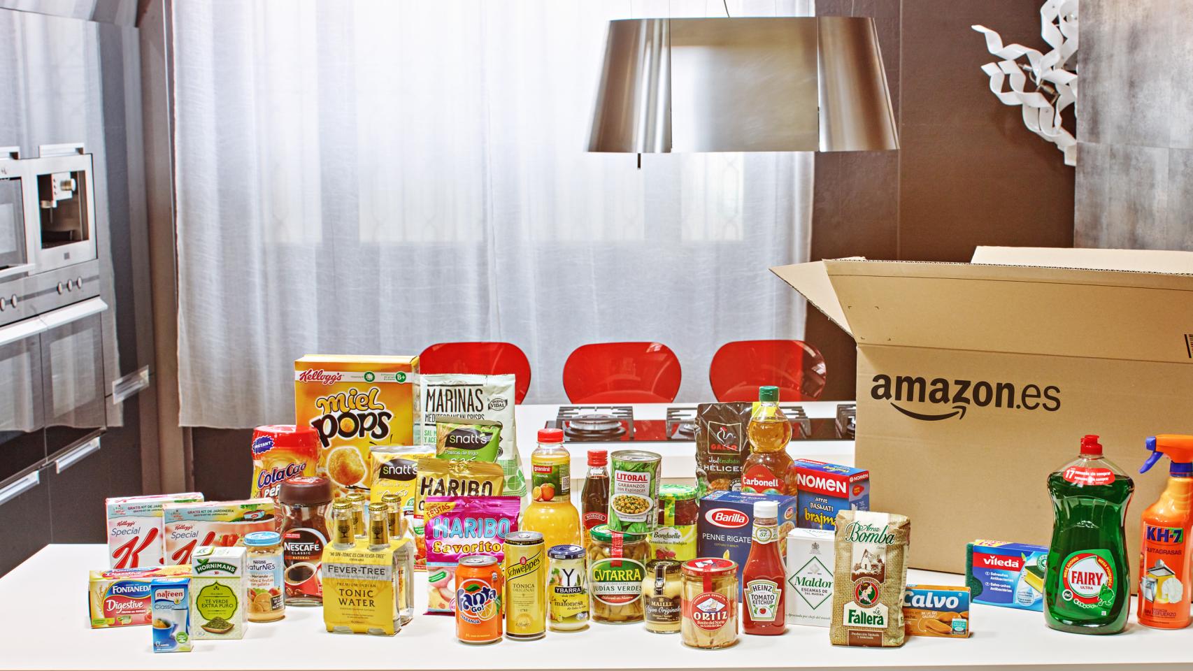 Marcas que distribuirá Amazon en su tienda de alimentación en España