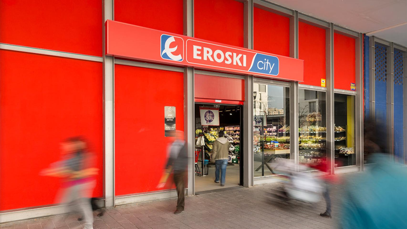 Exterior de un establecimiento de Eroski