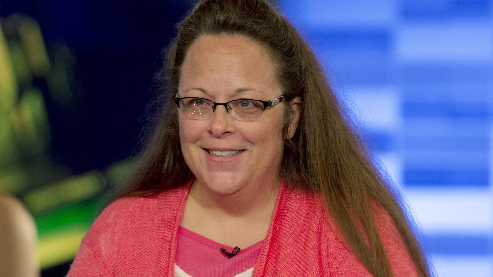 La funcionaria encarcelada, Kim Davis.