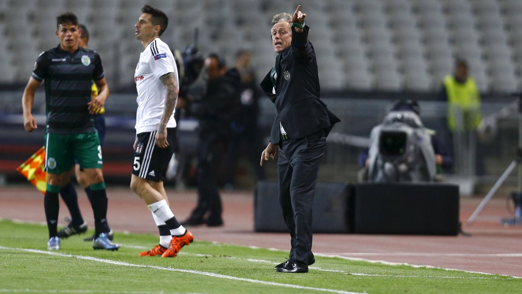 Jorge Jesús entrenando al Sporting