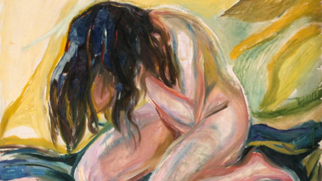 Detalle de 'Desnudo femenino de rodillas', 1919. Foto: © Munch Museum
