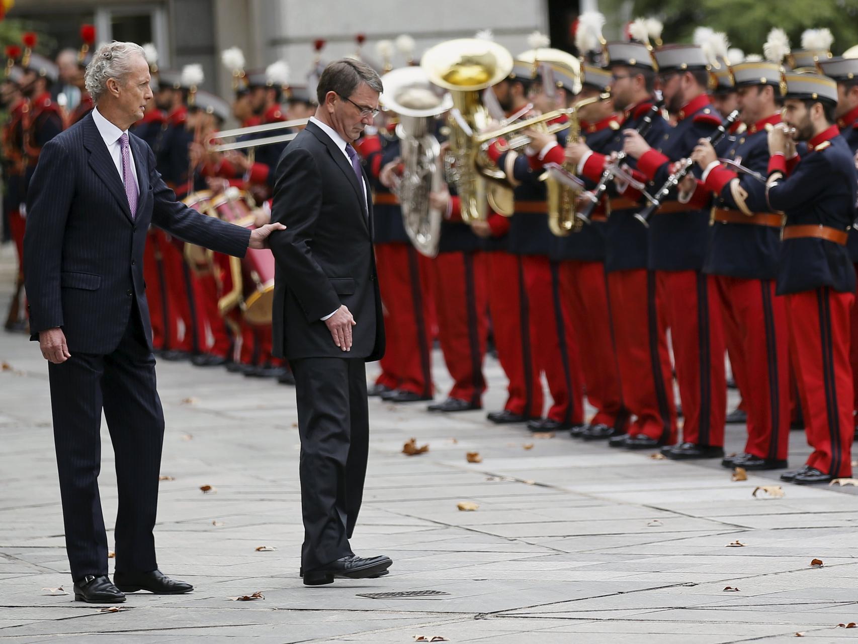 El ministro Morenés y Carter, secretario de Defensa de EEUU.