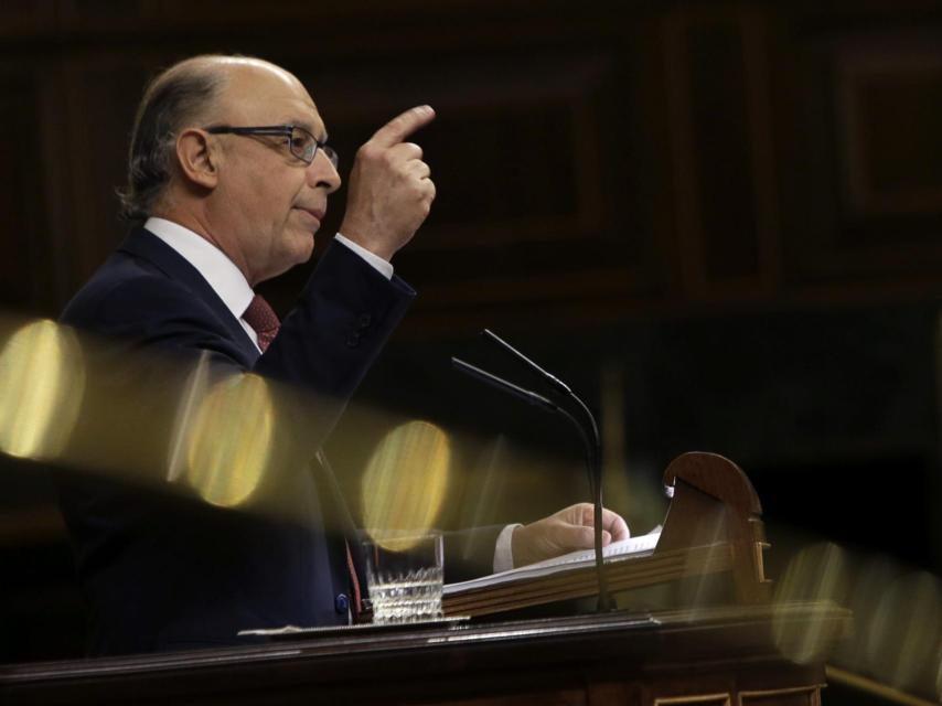Cristóbal Montoro, en el Pleno del Congreso