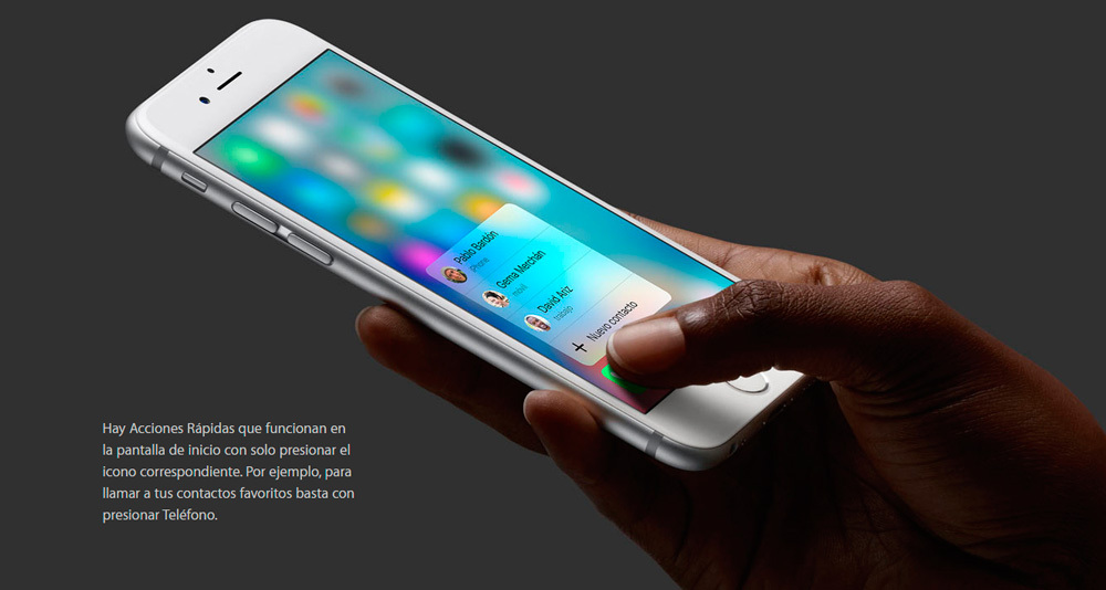 3D Touch en el iPhone 6