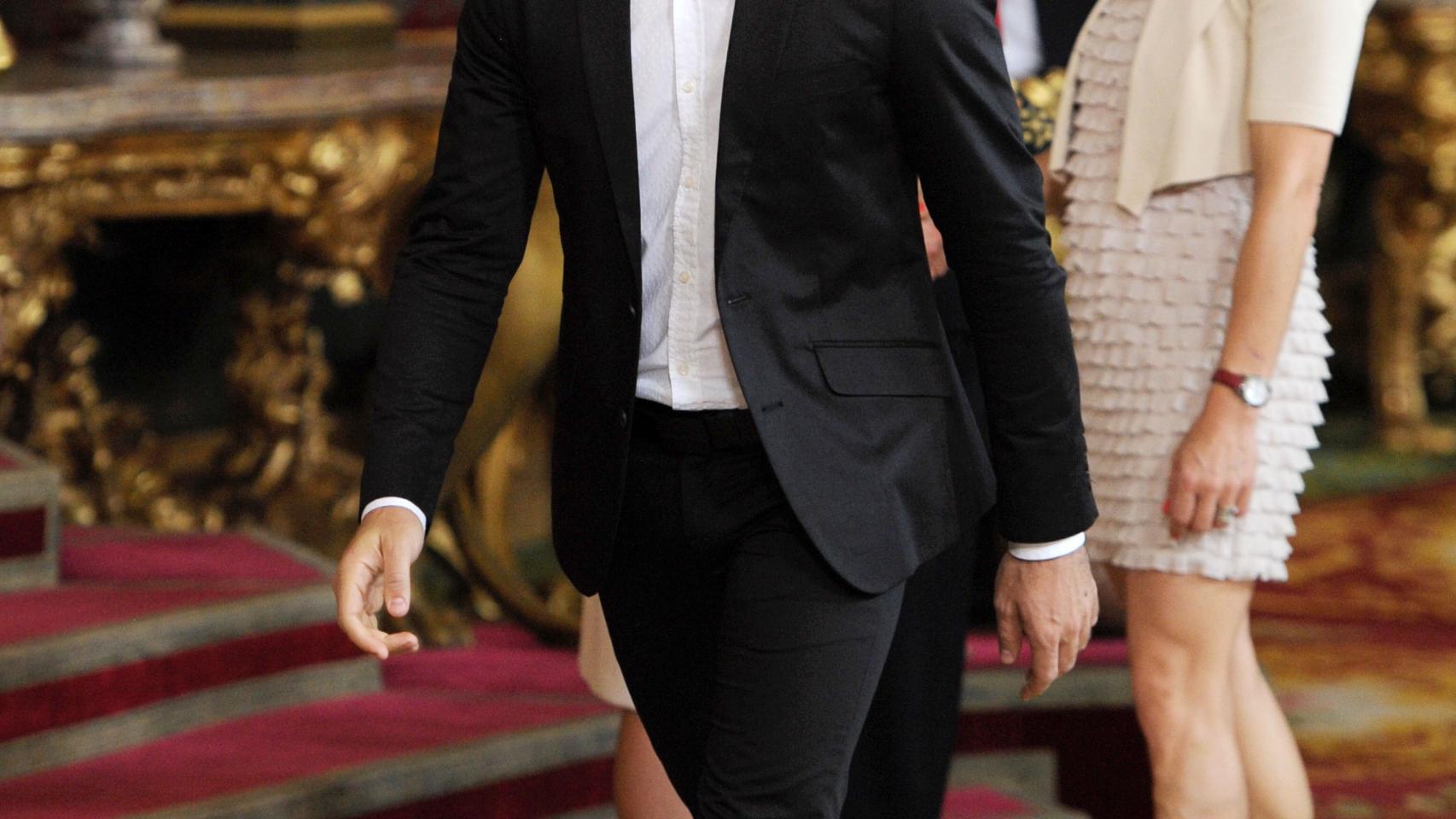 David Bisbal en el Salón del Trono después de saludar a los Reyes