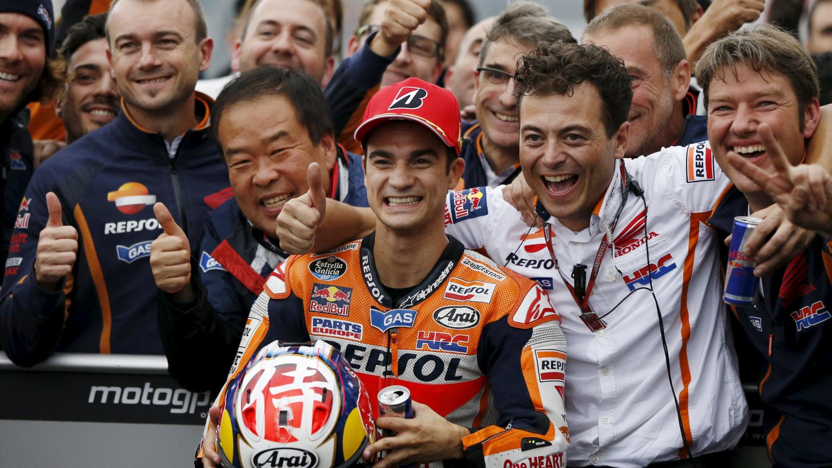 Pedrosa, celebrando en Motegi.