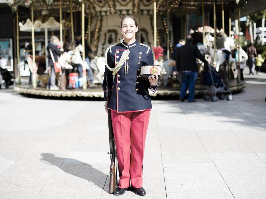 Isabel Ortiga Montilla posa para EL ESPAÑOL tras el desfile.