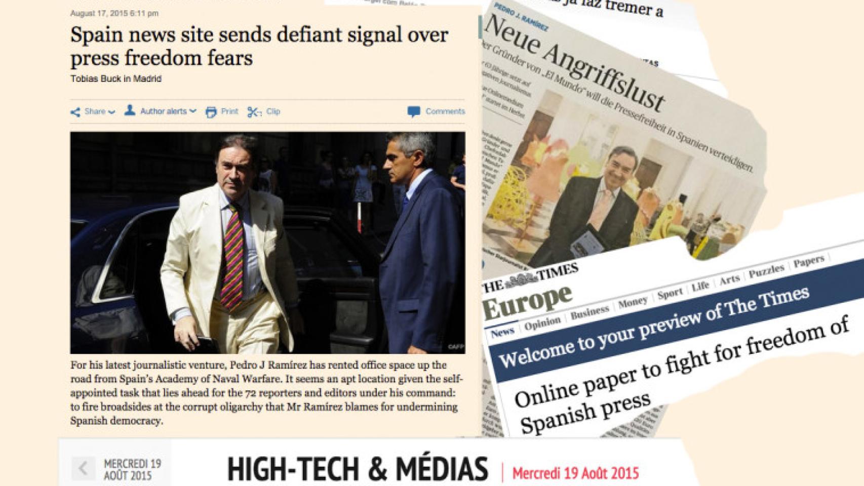 Artículos sobre el lanzamiento de EL ESPAÑOL.