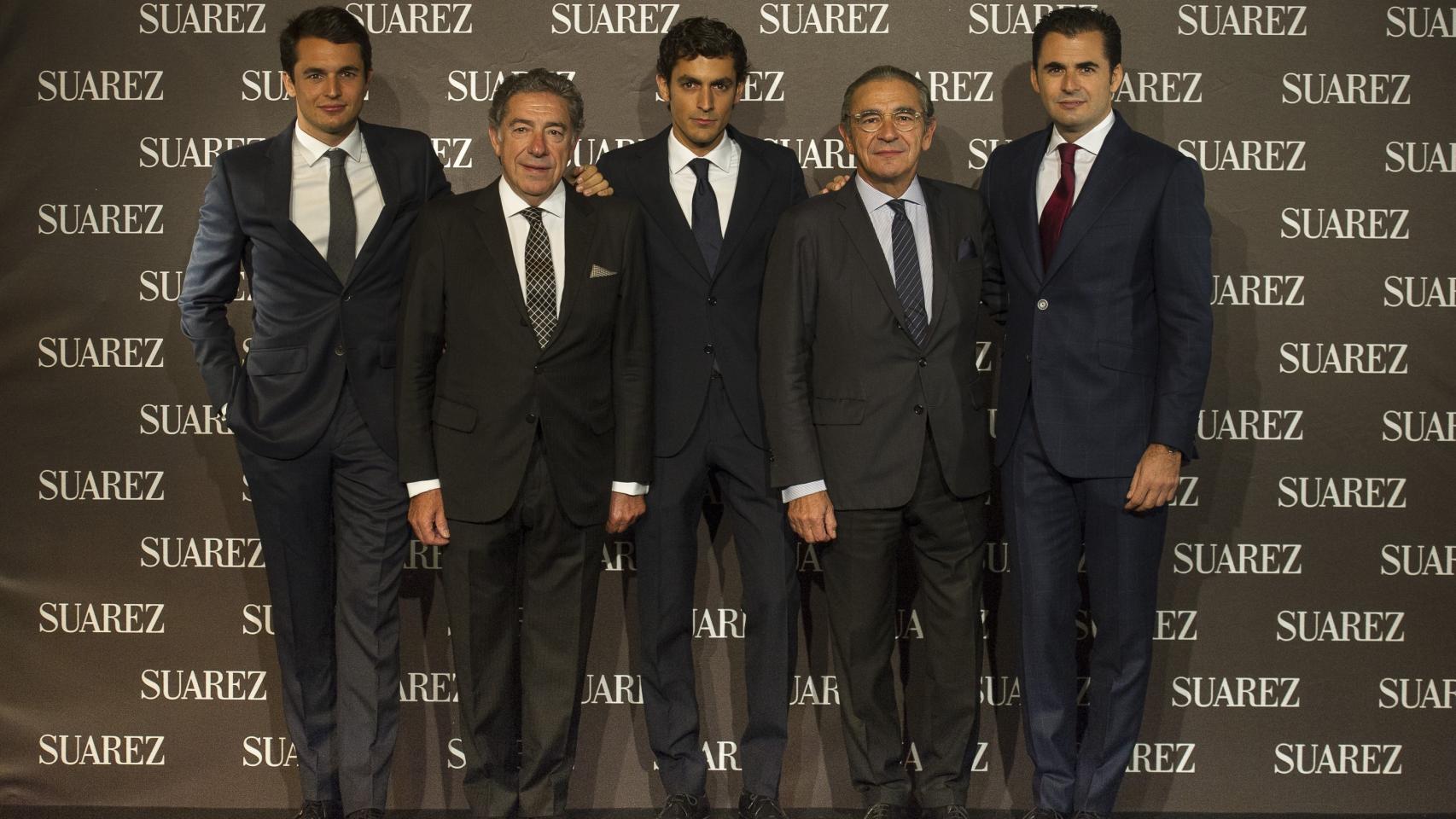 La familia Suárez en la presentación de la tienda en Serrano