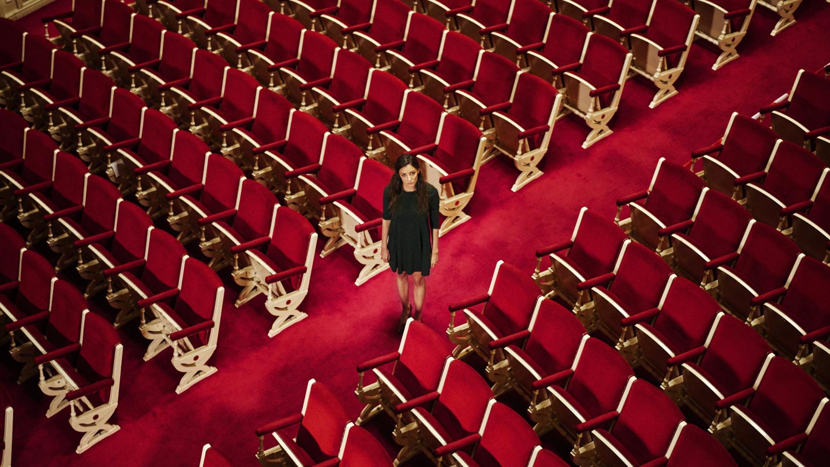 María Hervás, en una de las piezas, en el Teatro María Guerrero