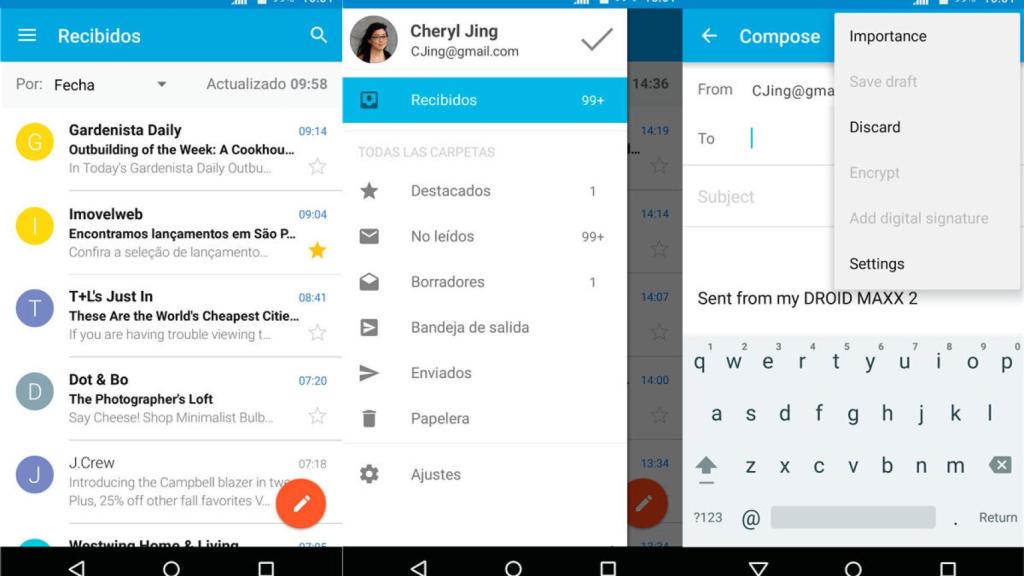 El cliente de email de Motorola, ya en Google Play