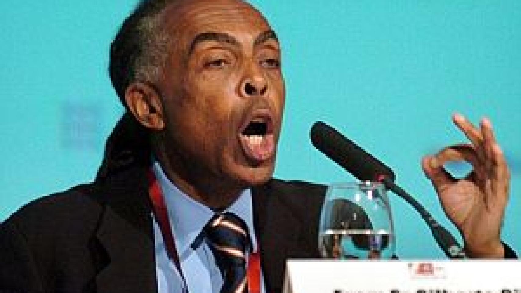 Gilberto Gil durante una conferencia