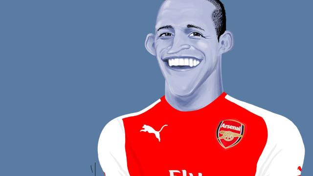 Caricatura de Alexis Sánchez