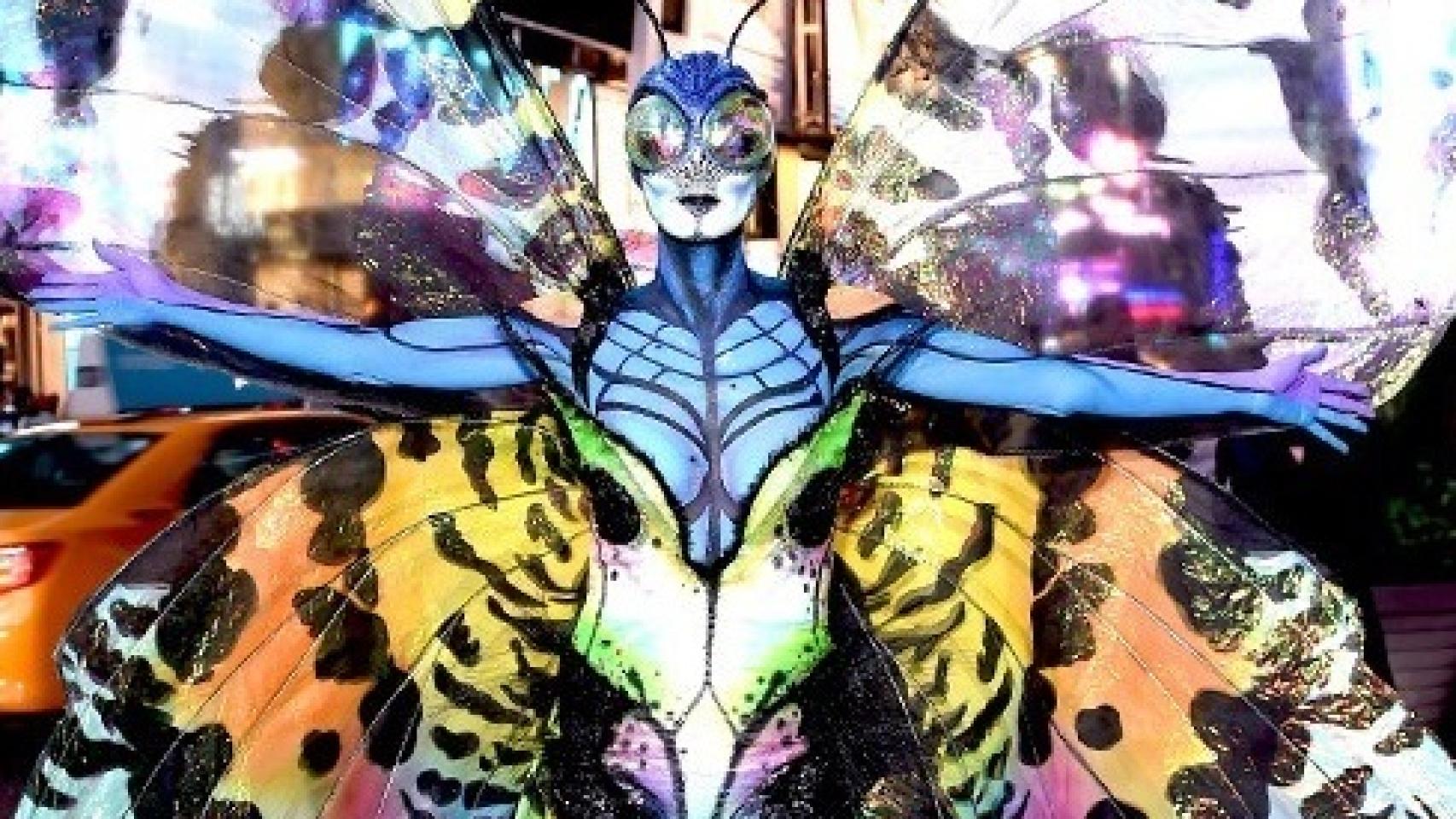 Hedi Klum irreconocible en Times Square