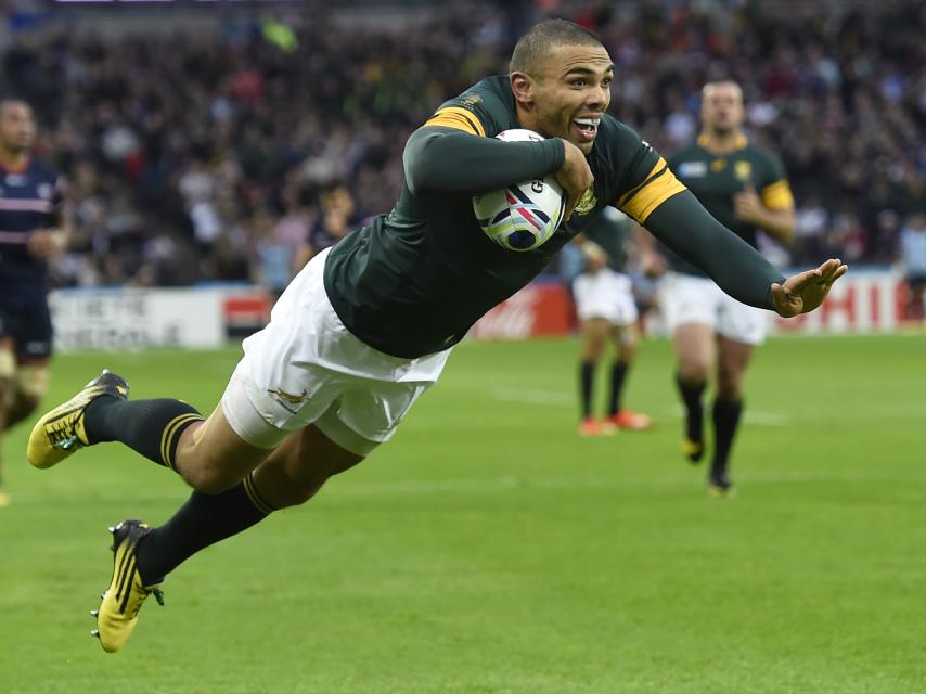 Bryan Habana anota durante el encuentro ante EEUU.
