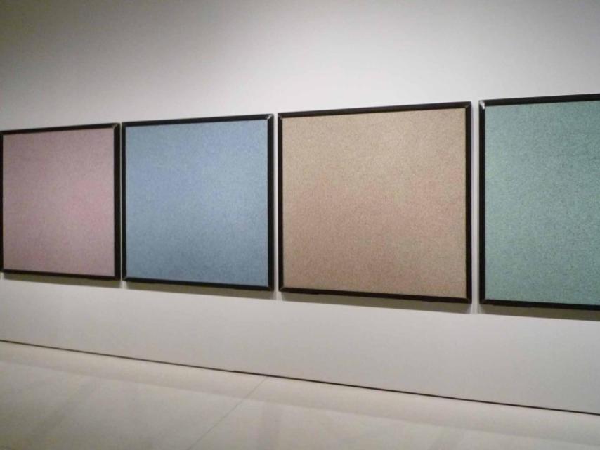 Billetes de euro triturados y convertidos en cuadros en el Museo Reina Sofía