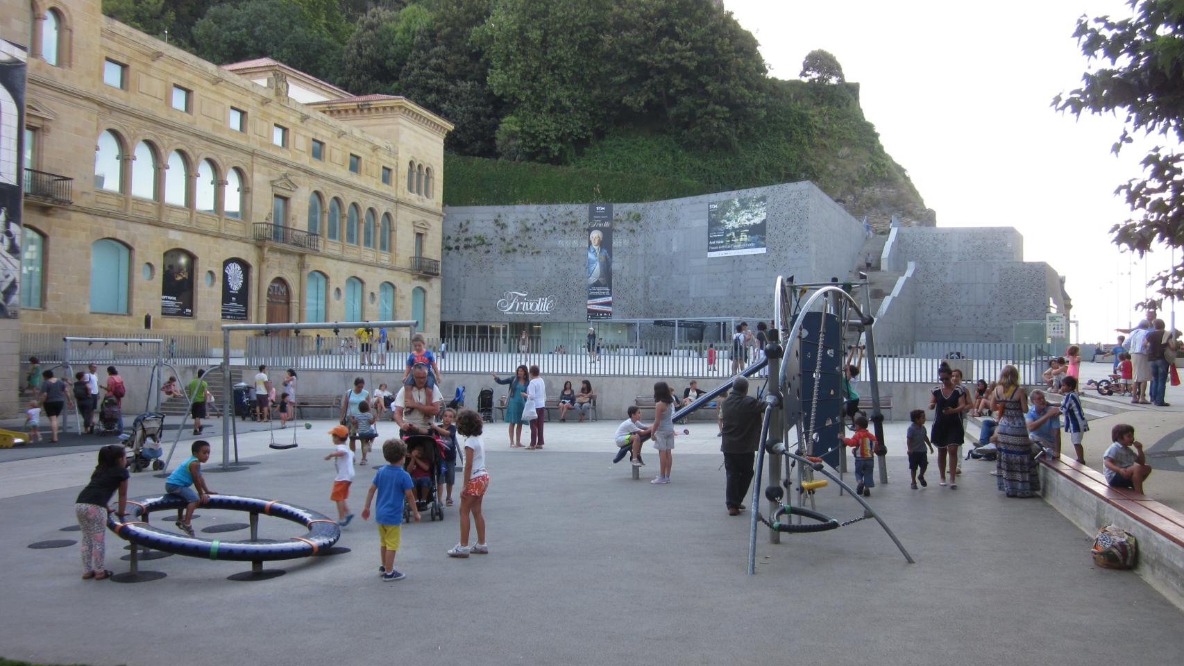 Una parque infantil en San Sebastián.