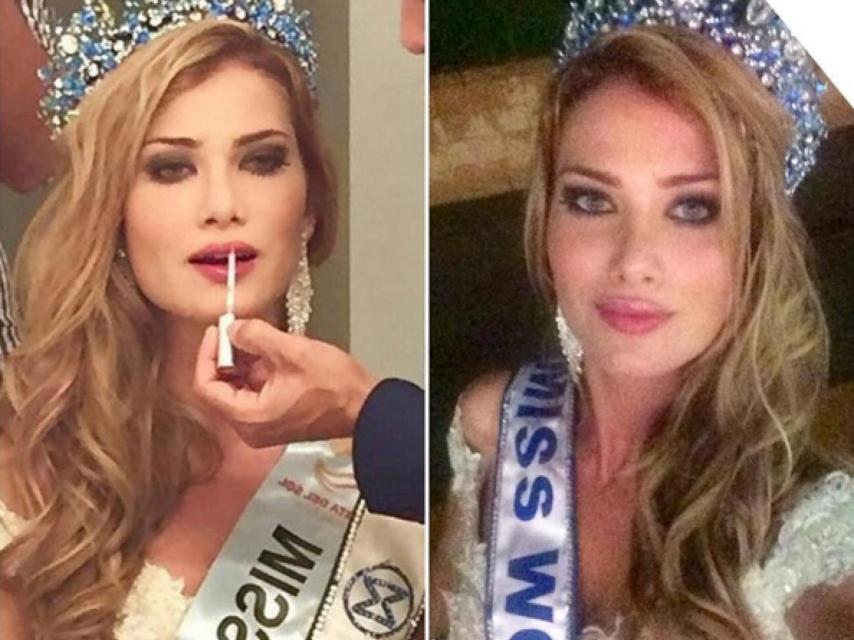 Mireia anoche tras coronarse Miss