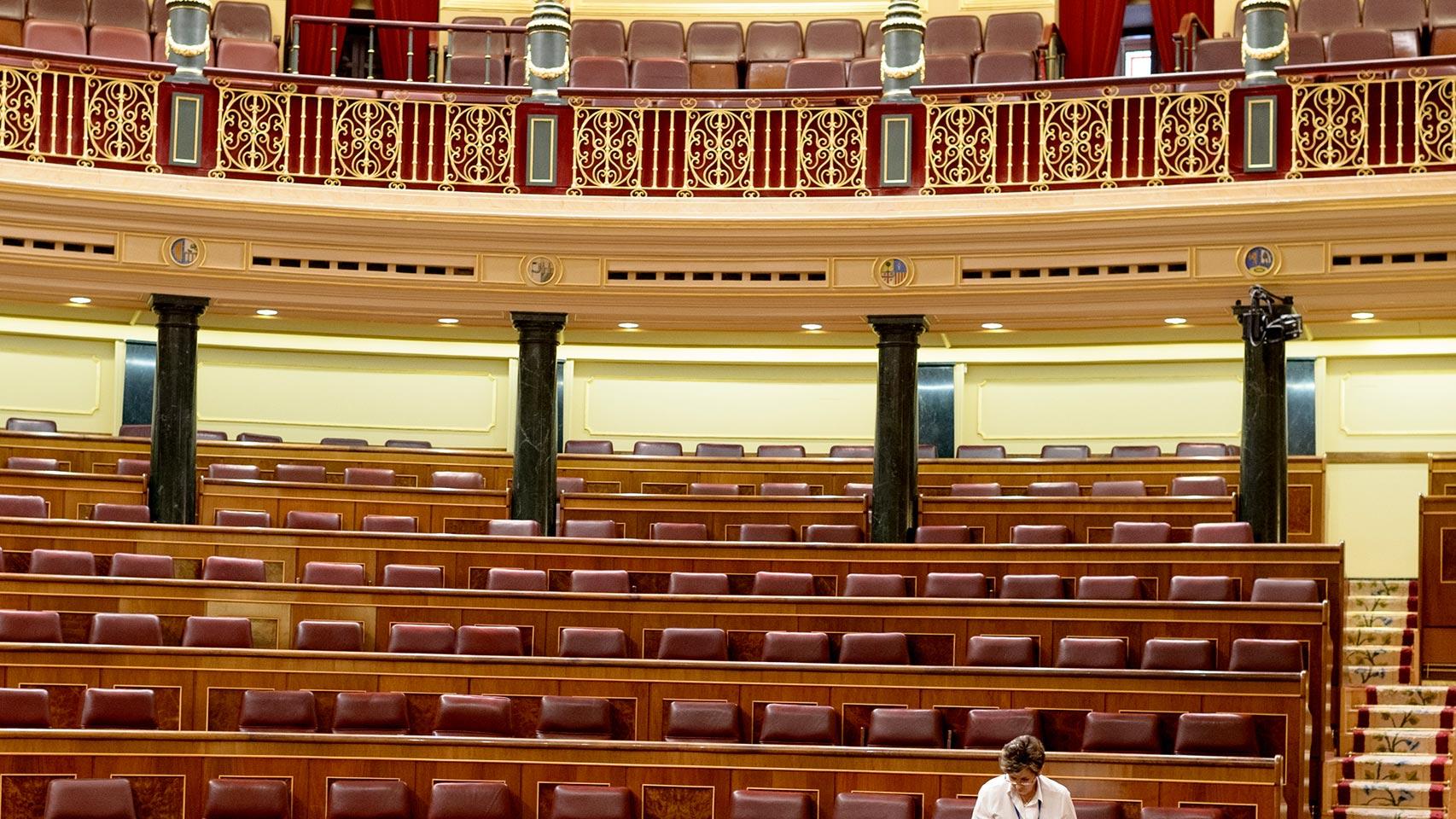 El Congreso, vacío, tras la última sesión, tendrá más colores que nunca.