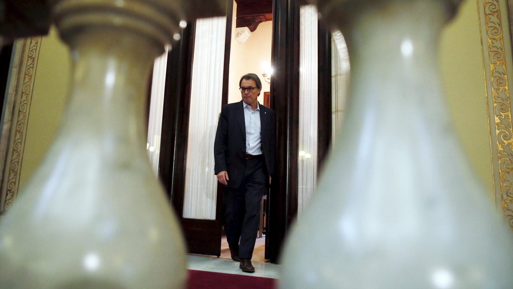 El líder de CDC, Artur Mas, en el Parlament.