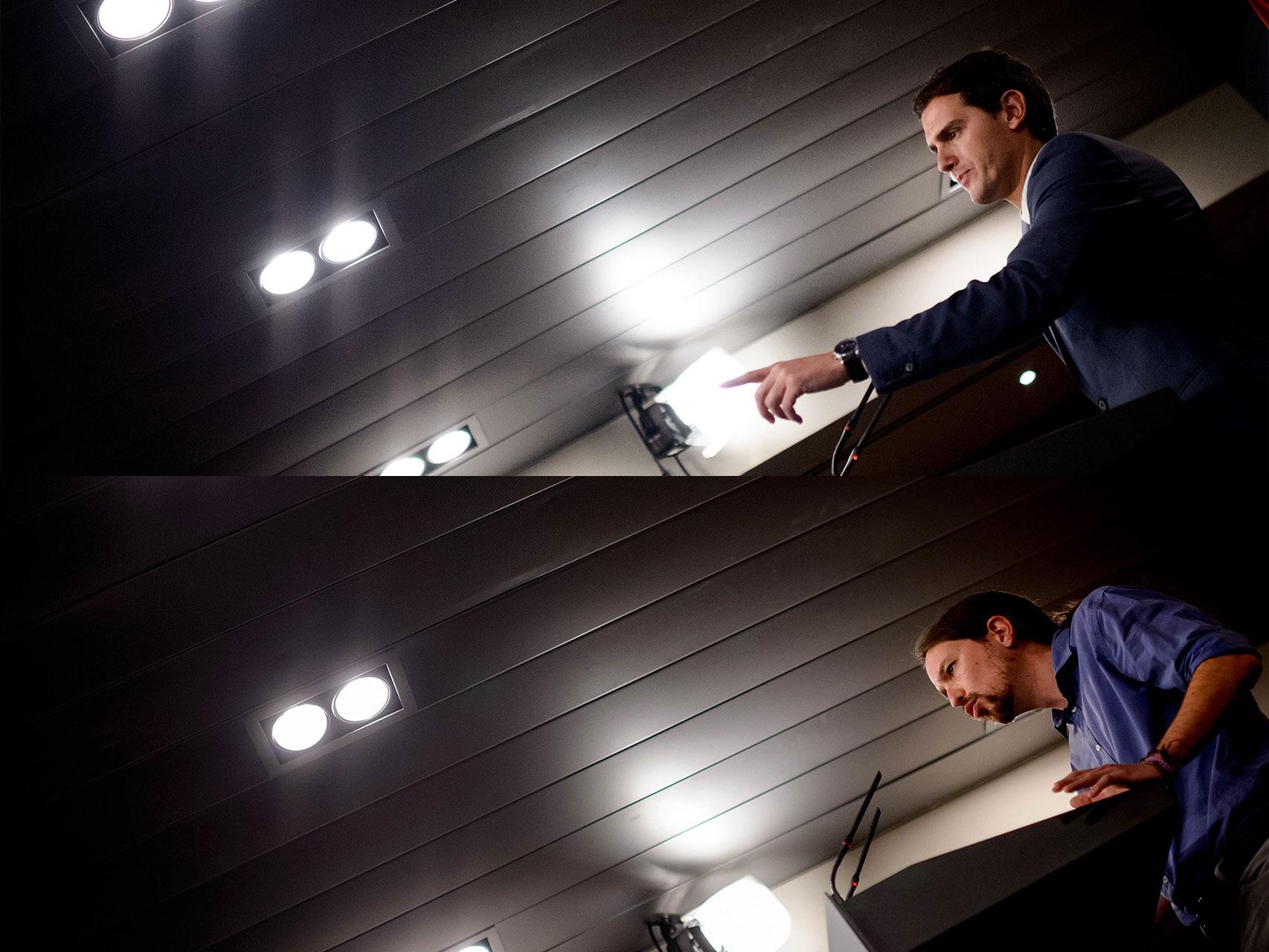 Rivera e Iglesias, en su sala de prensa soñada.