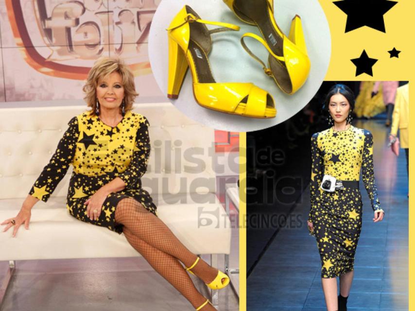 Maria Teresa con total look de Dolce and Gabbana