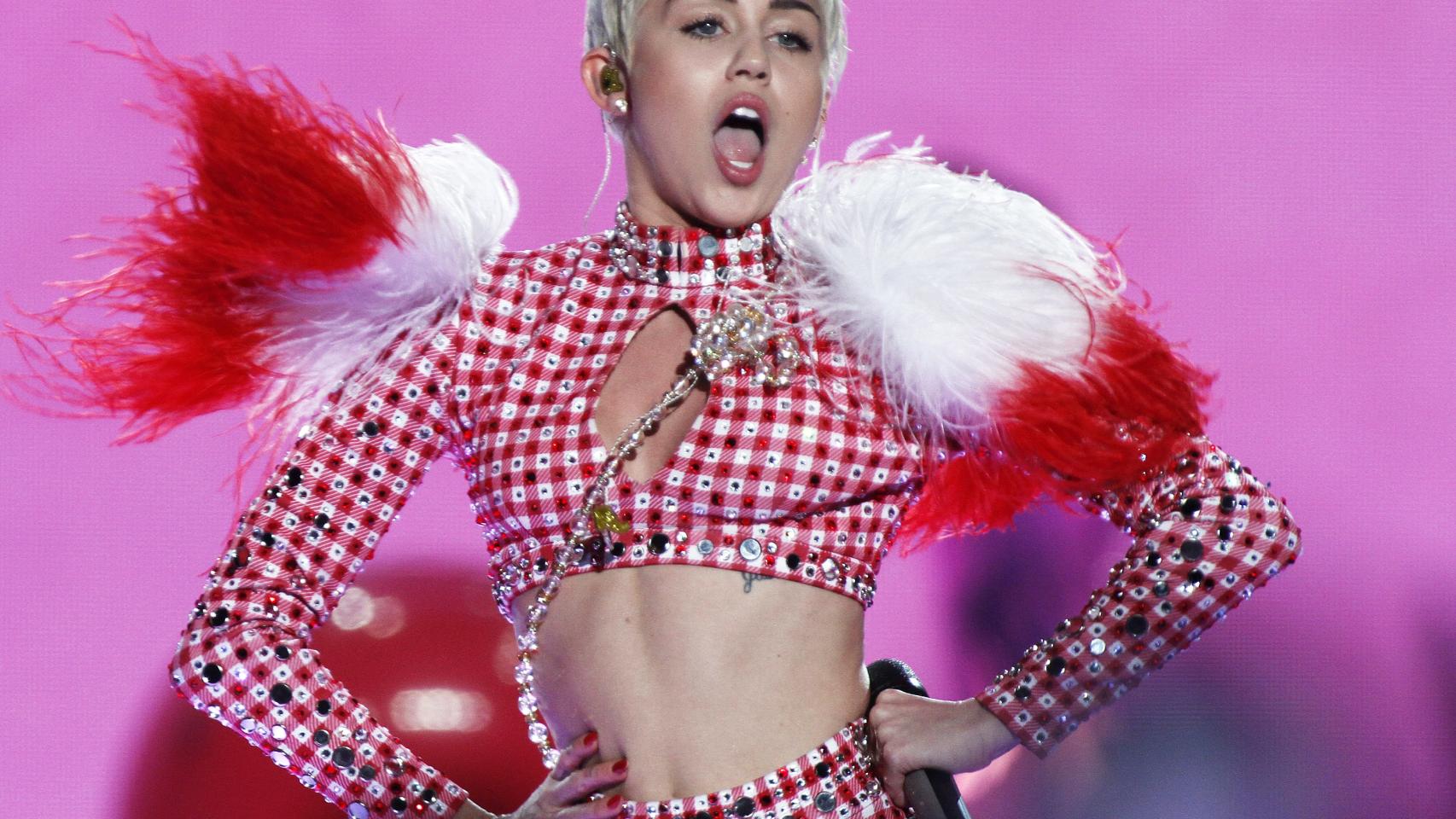 Miley Cyrus en su última gira por Estados Unidos