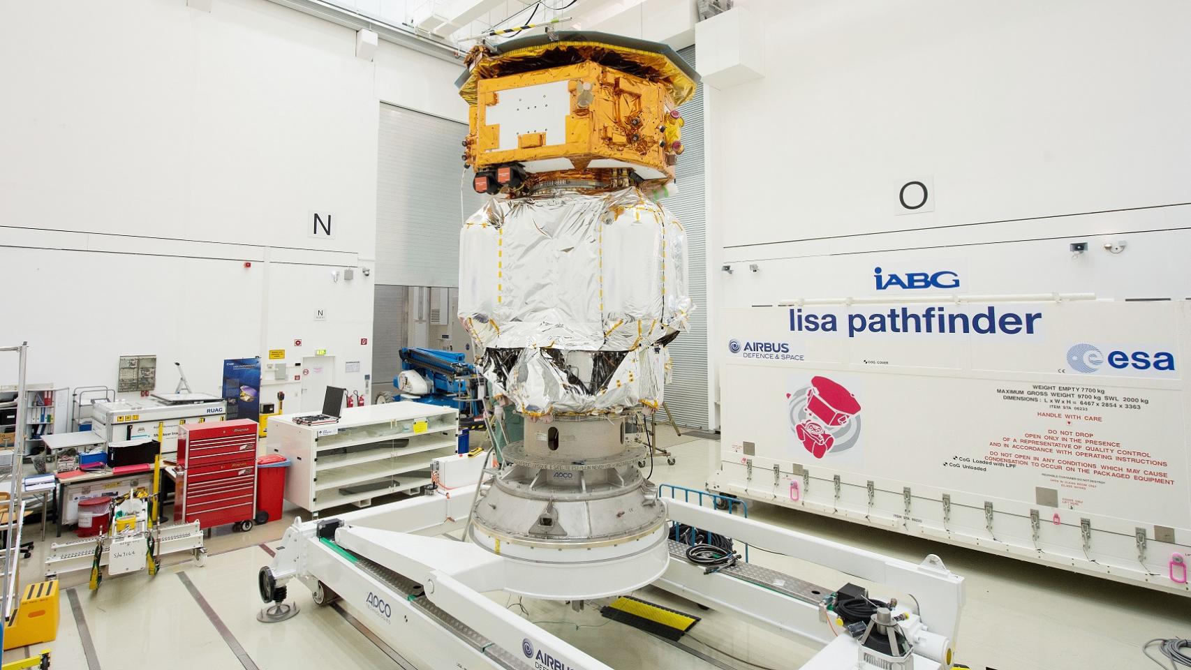 La nave de la misión, lista para el lanzamiento.