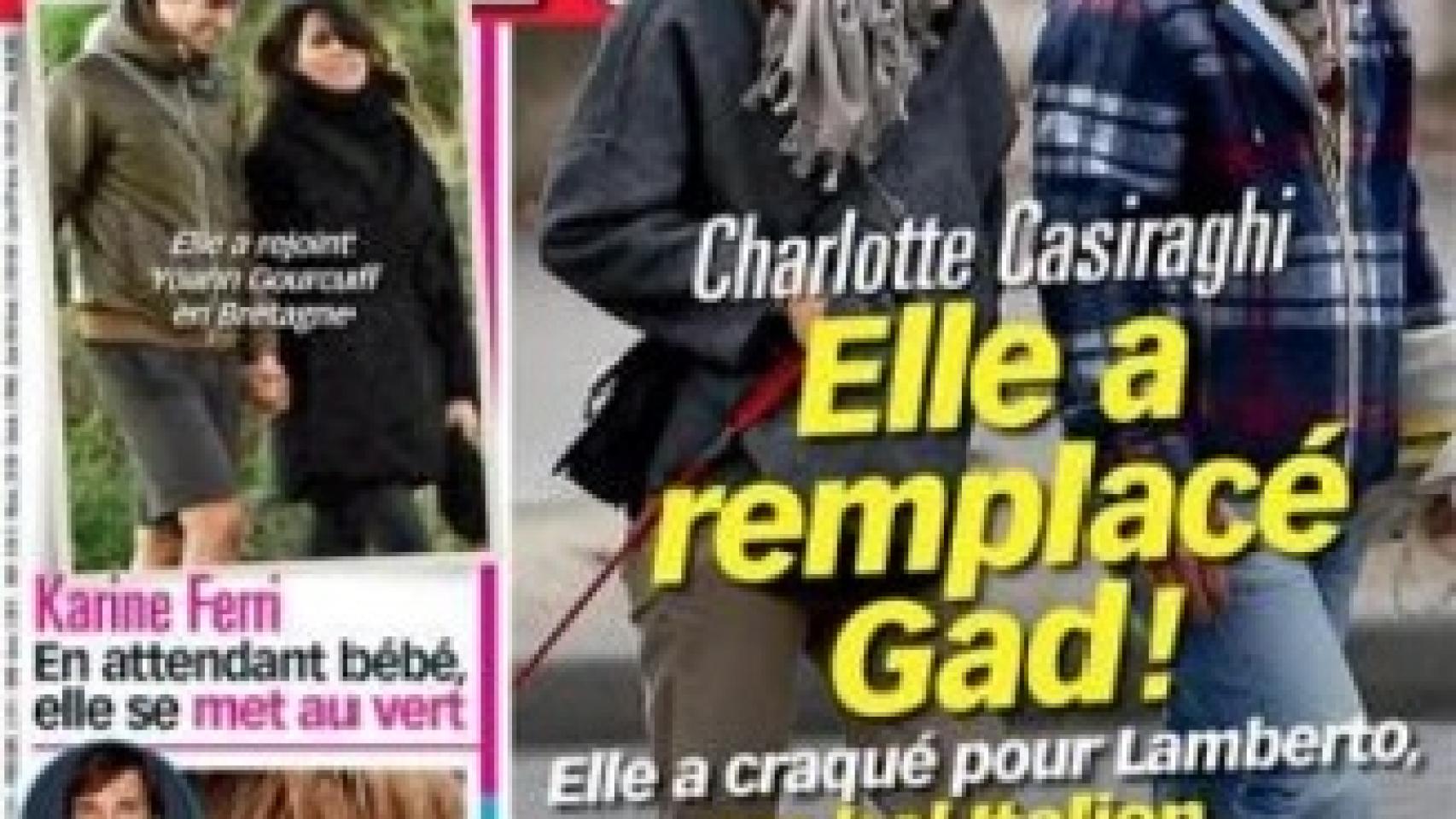 Carlota Casiraghi junto a Lamberto Sanfelice en la portada de Voici