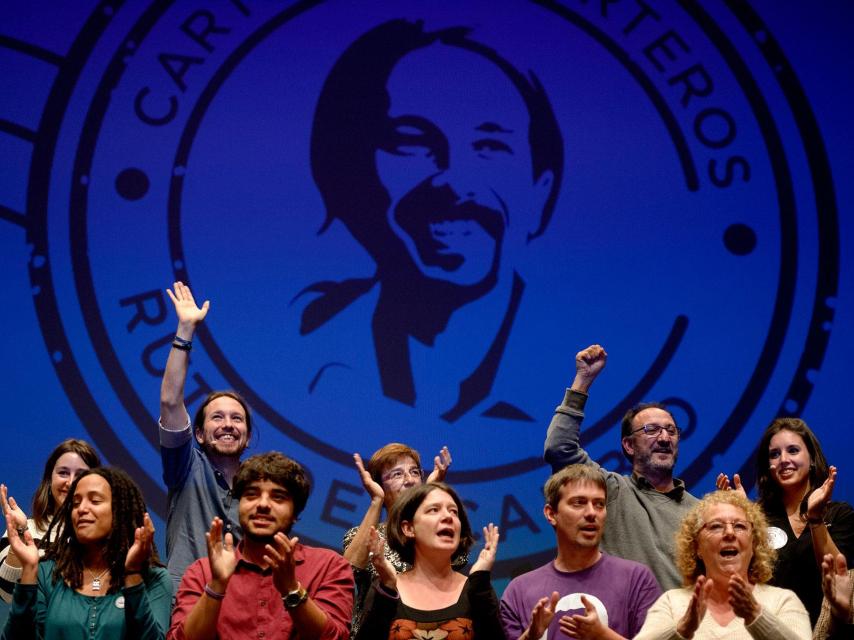 Pablo Iglesias, durante un acto electoral celebrado en Getafe.