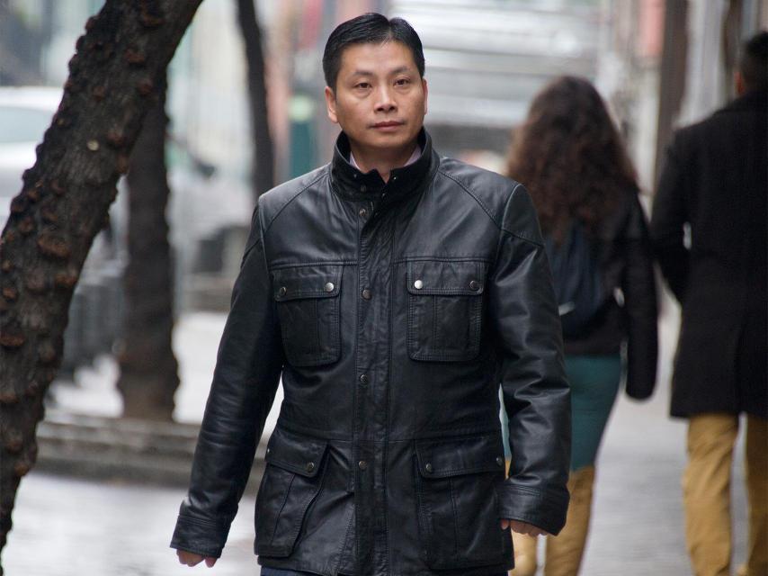 Gao Ping llegando a la Audiencia Nacional