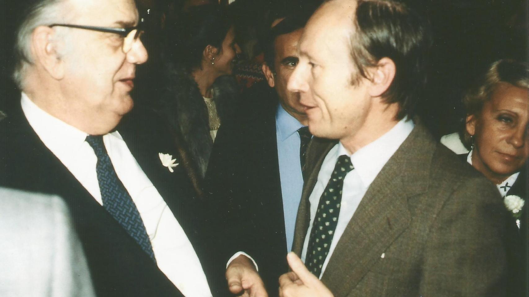 Javier Alonso y Don Camilo, que imponía por su fuerte personalidad