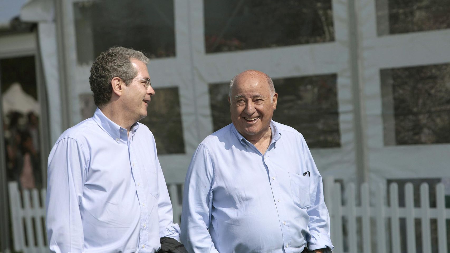 A la izquierda el presidente de Inditex, Pablo Isla, junto al fundador del grupo, Amancio Ortega.