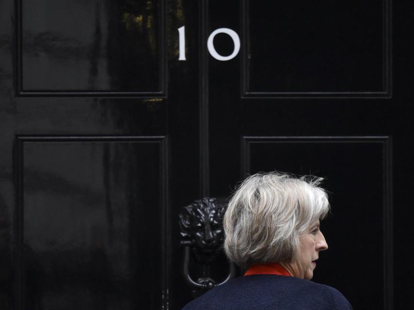 Theresa May en Downing Street