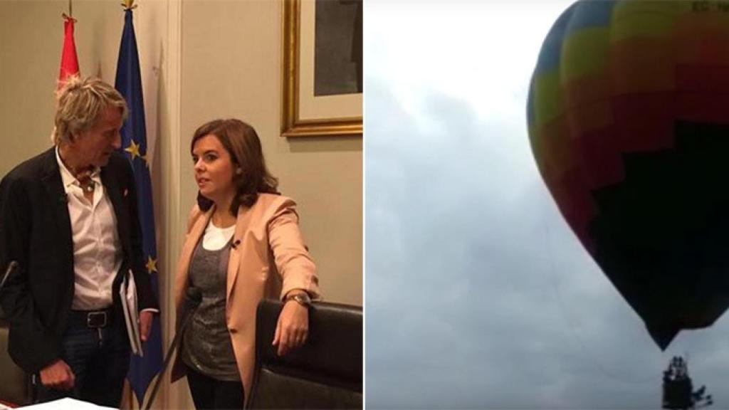 El viaje en globo de Sáenz de Santamaría en 'Planeta Calleja' termina en susto