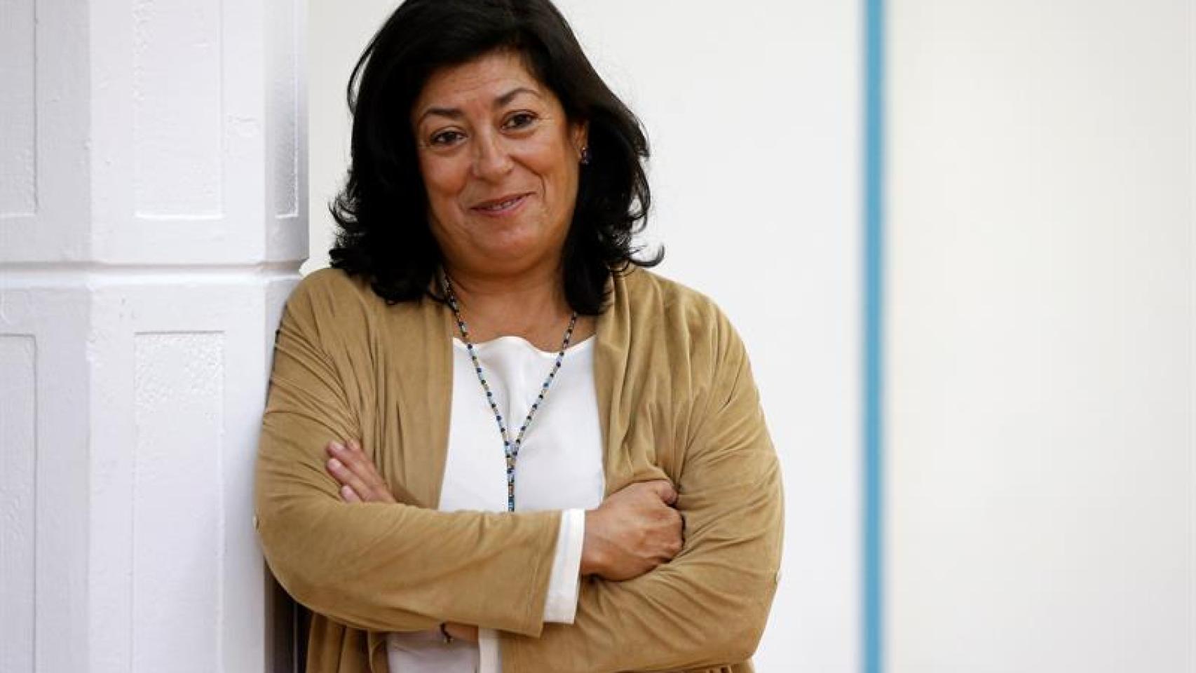 Almudena Grandes durante la presentación de 'Los besos en el pan'.