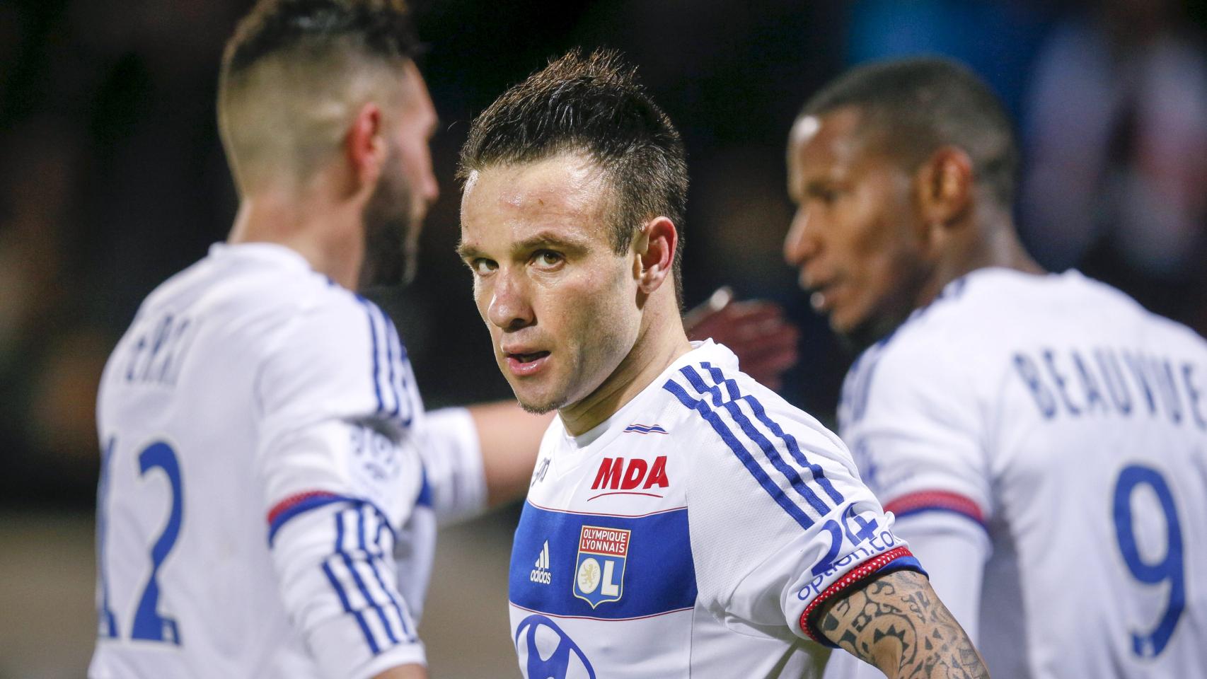 Valbuena, tras celebrar un gol contra el Tolouse.