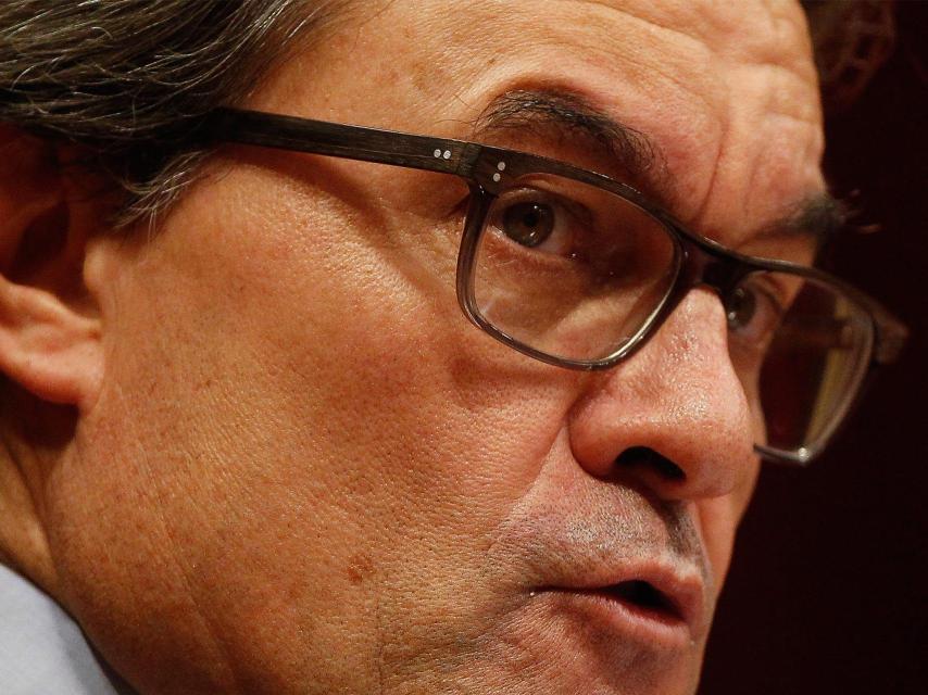 Artur Mas durante su discurso en el Parlament.